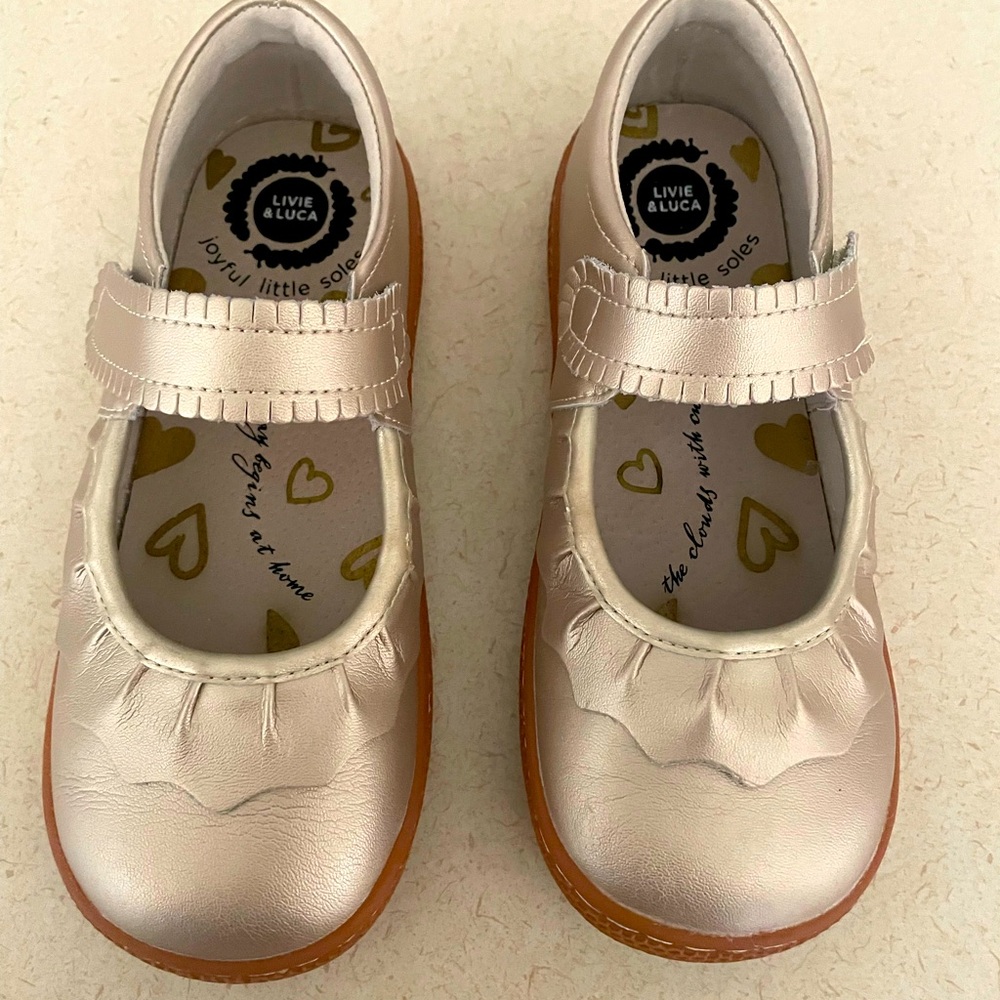 Livie & Luca Kids' Silver Mary Jane Shoes